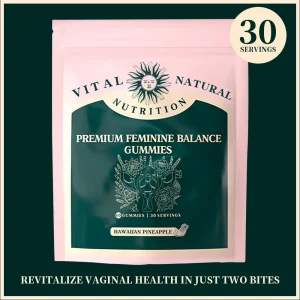 60 Pieces of Vital Source Feminine Balance Gummies Hawaiian Pineapple
