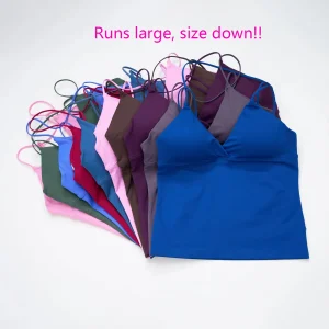 Twist Front Women's Seamless Thin Strap Tank Top