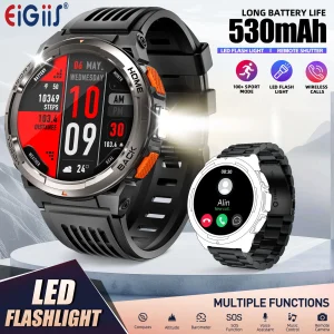 EIGIIS KE5 1.45" Rugged Smartwatch with Compass & LED Flashlight